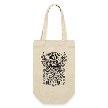 Ride with the Devil | See you in hell | Bikers - Gift Bag for Bottles - nature - Front