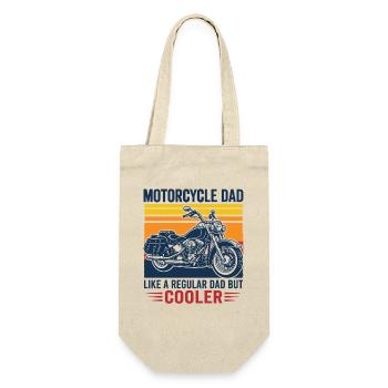 Motorcycle Dad Shirt Cooler Dad Biker Geschenk - Geschenkbeutel für Flaschen - Natur - Vorne