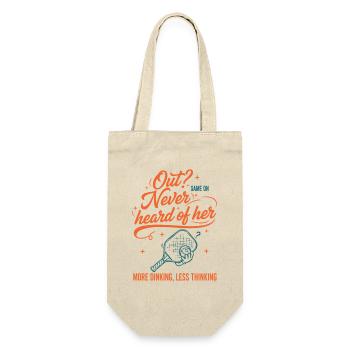 Pickleball Funny Player Love Pickle Ball Never - Gift Bag for Bottles - nature - Front