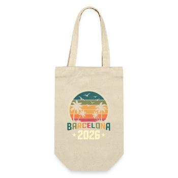 Barcelona 2026 - Geschenkbeutel für Flaschen - Natur - Vorne