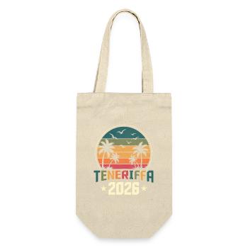 Teneriffa 2026 - Geschenkbeutel für Flaschen - Natur - Vorne