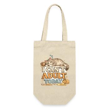 Cat Sleeps – No Adulthood Today - Gift Bag for Bottles - nature - Front