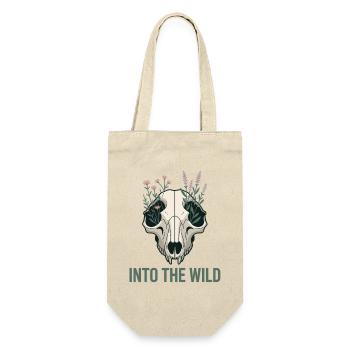 Boho Skull Shirt Floral Wilderness Outdoor - Gift Bag for Bottles - nature - Front