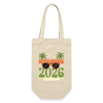 Mykonos 2026 - Geschenkbeutel für Flaschen - Natur - Vorne