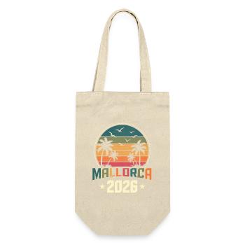 Mallorca 2026 - Geschenkbeutel für Flaschen - Natur - Vorne