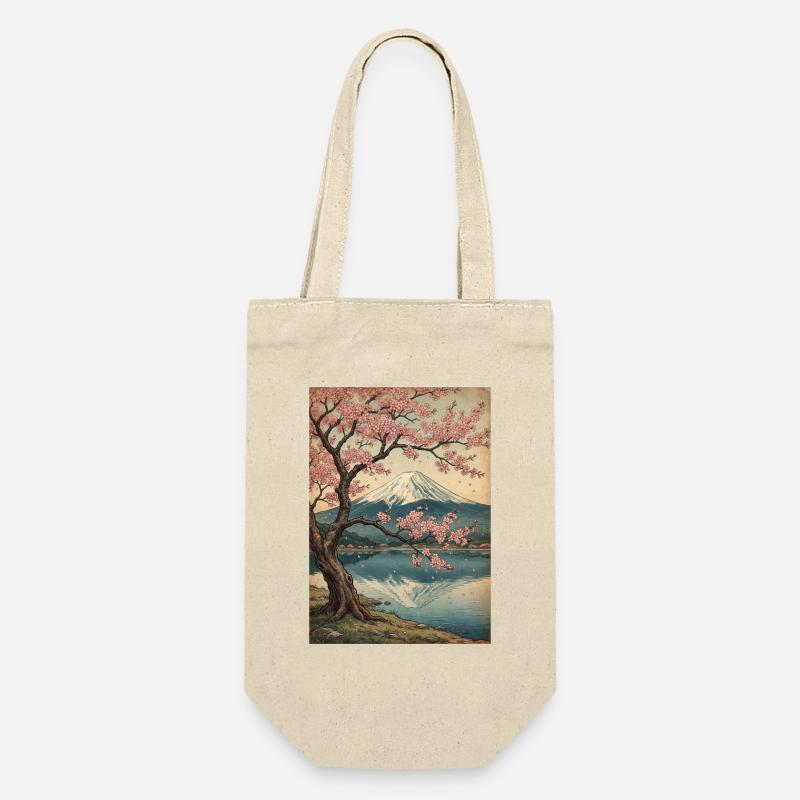 Cherry blossoms at Mount Fuji - Gift Bag for Bottles - nature