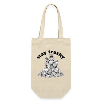 Stay Trashy Raccoon Opossum Skunk - Gift Bag for Bottles - nature - Front