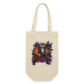 Heavy Metal Rocker Animal Guitar Rock Tiger Music - Gift Bag for Bottles - nature - Front