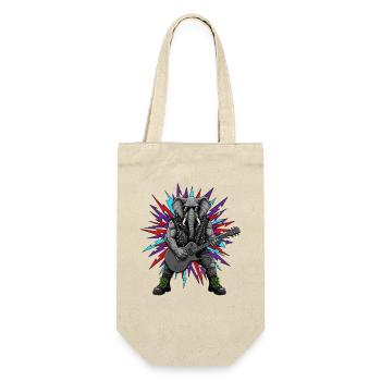 Heavy Metal Rocker Animal Guitar Elephant Rock Music - Gift Bag for Bottles - nature - Front