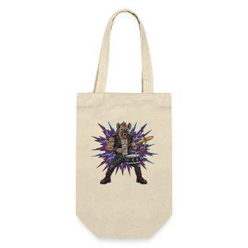Heavy Metal Rocker Animal Guitar Rock Hyena Music - Gift Bag for Bottles - nature - Front