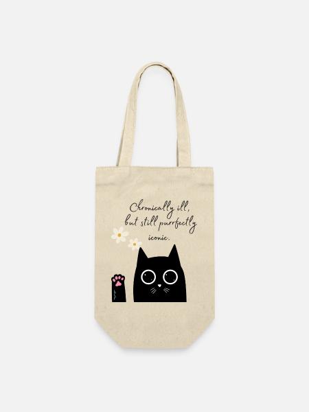 Chronisch ikonische Katze - Geschenkbeutel für Flaschen - Natur