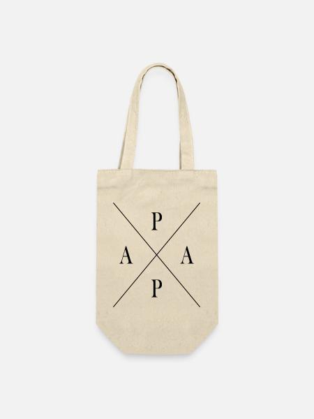 Papa - Geschenkbeutel für Flaschen - Natur