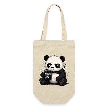 Coffee panda with sarcasm - Gift Bag for Bottles - nature - Front