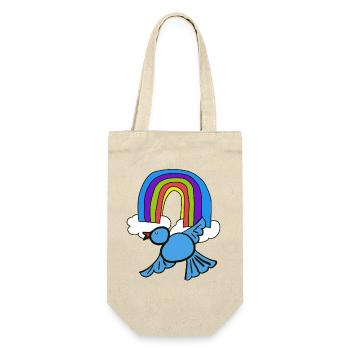 Rainbow Clouds Bird in the Sky - Gift Bag for Bottles - nature - Front