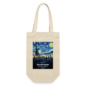 Norderstedt Germany Sternennacht Stil - Geschenkbeutel für Flaschen - Natur - Vorne