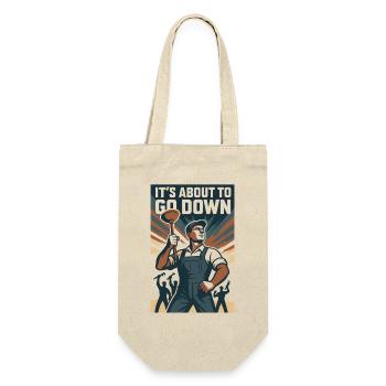 It's about to go down | Pömpel Plumber - Gift Bag for Bottles - nature - Front
