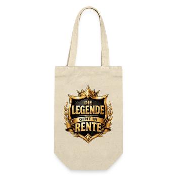Die Legende geht in Rente - Geschenkbeutel für Flaschen - Natur - Vorne