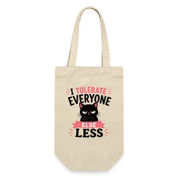 I tolerate people less cat funny shir - Gift Bag for Bottles - nature - Front