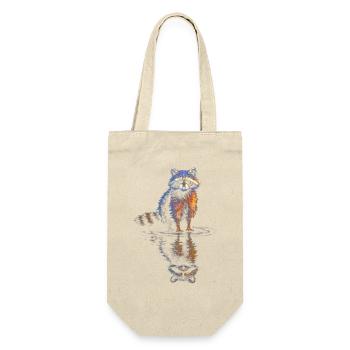 Raton laveur réflexion d’eau – Jeu de couleurs - Sac à bouteille - nature - Devant