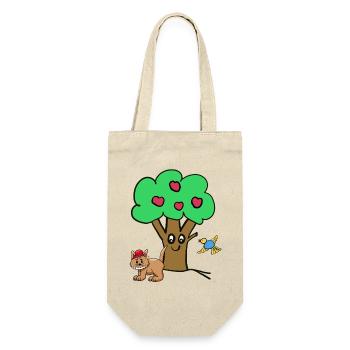 Apple Tree Cat Bird Kids Garden Nature - Gift Bag for Bottles - nature - Front