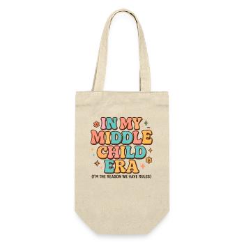 Daughter Family Humor In My Middle Child Era - Gift Bag for Bottles - nature - Front