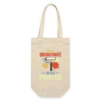 Maler Großvater - Geschenkbeutel für Flaschen - Natur - Vorne