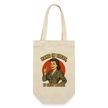 Satire des femmes vintage pouce levé - Sac à bouteille - nature - Devant