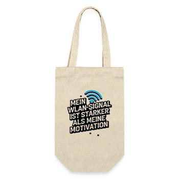  Mein Wlan-Signal Ist Stärker Als Meine Motivation - Geschenkbeutel für Flaschen - Natur - Vorne