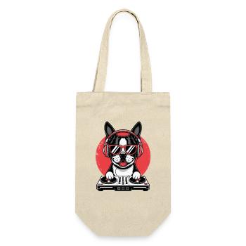 DJ Bulldog avec des écouteurs Musique cool Chien pour - Sac à bouteille - nature - Devant