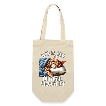 Bengalkatze Schlafshirt - Geschenkbeutel für Flaschen - Natur - Vorne
