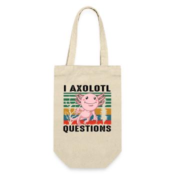 I Axolotl Questions Funny Pun Cute Animal Art - Gift Bag for Bottles - nature - Front