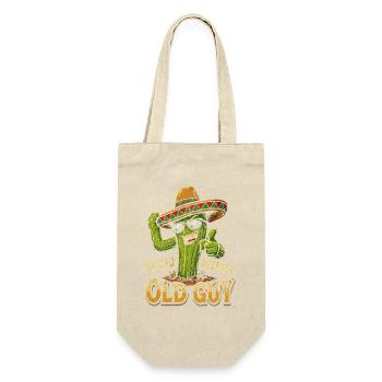 NichtDurchschnittlicher Kaktus Old Guy - Geschenkbeutel für Flaschen - Natur - Vorne