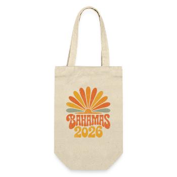 Bahamas Retro Sunburst 2026 - Gift Bag for Bottles - nature - Front
