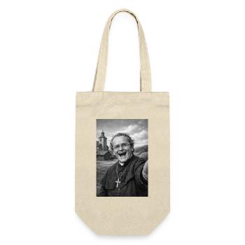 Gregor Mendel Selfie Porträt - Geschenkbeutel für Flaschen - Natur - Vorne