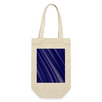 Navy Diagonale Strukturen - Geschenkbeutel für Flaschen - Natur - Vorne