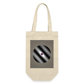 Radialer Lichtstrahlkreis - Geschenkbeutel für Flaschen - Natur - Vorne
