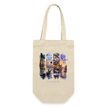 Venedig Urlaub Travel – Italien Geschenk - Geschenkbeutel für Flaschen - Natur - Vorne