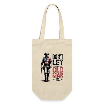 Don't Let The Old Man in Vintage American Flag - Gift Bag for Bottles - nature - Front