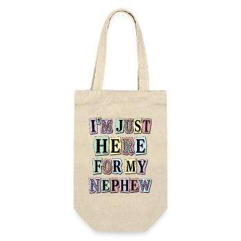 Auntie I'm Just Here For My Nephew - Gift Bag for Bottles - nature - Front