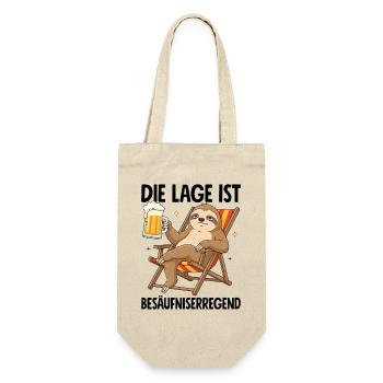 Die Lage Ist Besäufniserregend mit Faultier - Geschenkbeutel für Flaschen - Natur - Vorne