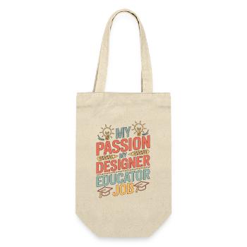 Designer Educator My Passion My Creative Educator - Gift Bag for Bottles - nature - Front