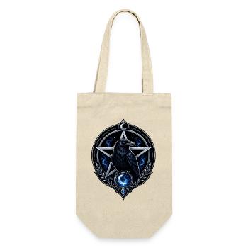Mystic Raven Pentagram - Gift Bag for Bottles - nature - Front