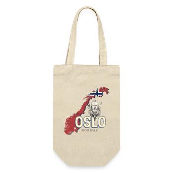 Oslo in Norway Vintage Vacation Souvenir - Gift Bag for Bottles - nature - Front