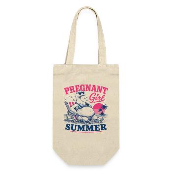 Pregnant summer dodo on the beach - Gift Bag for Bottles - nature - Front