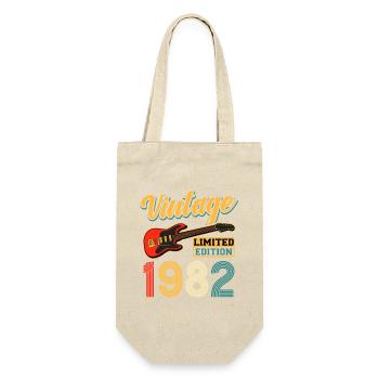Vintage 1982 Guitar Limited Edition Design - Geschenkbeutel für Flaschen - Natur - Vorne