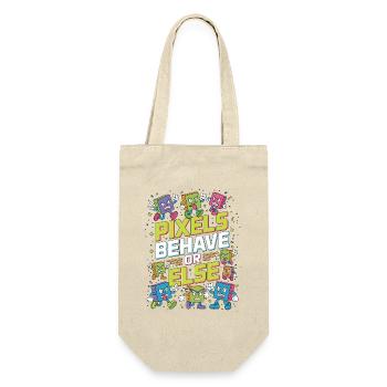 Print Designer Pixels Behave Or Else Visual Design - Gift Bag for Bottles - nature - Front