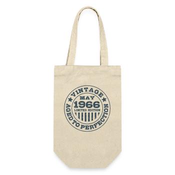 Vintage May 1966 | Aged to perfection | Birthday - Gift Bag for Bottles - nature - Front