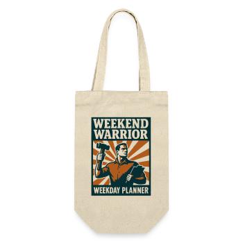 Guerrier du Week-end | Planificateur de rénovation - Sac à bouteille - nature - Devant