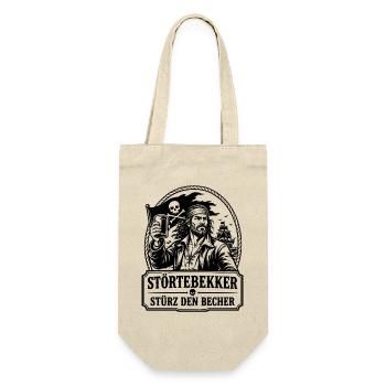 Störtebekker Stürz den Becher Pirat Legende - Geschenkbeutel für Flaschen - Natur - Vorne