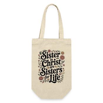 Christian sister in Christ for life - Gift Bag for Bottles - nature - Front